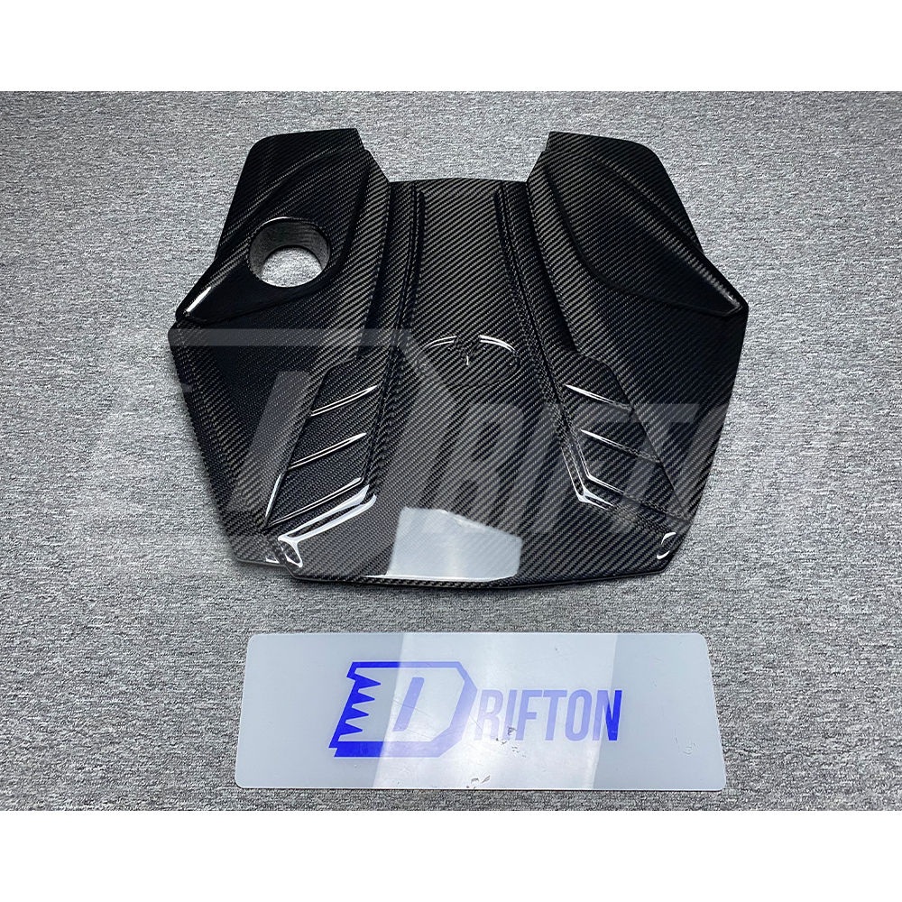 Dry Carbon Fiber Engine Cover For Infiniti Q50 3.0T 2013-2024