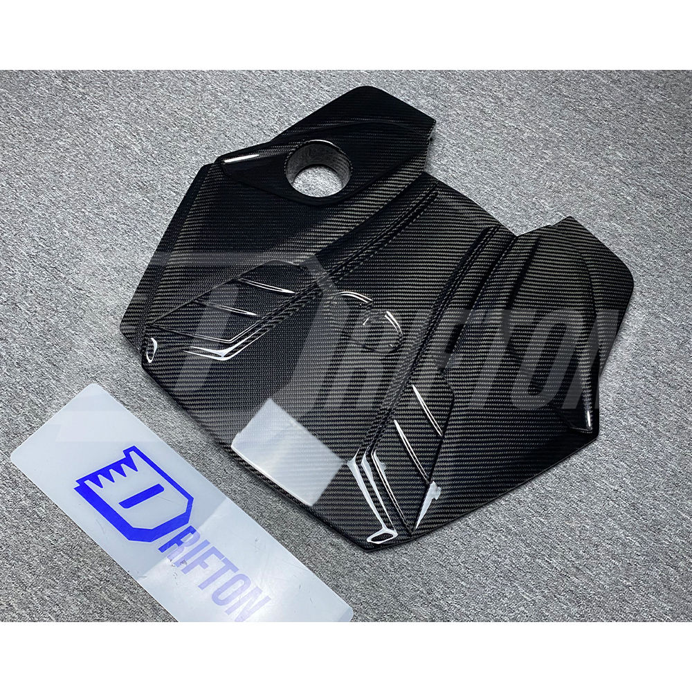 Dry Carbon Fiber Engine Cover For Infiniti Q50 3.0T 2013-2024