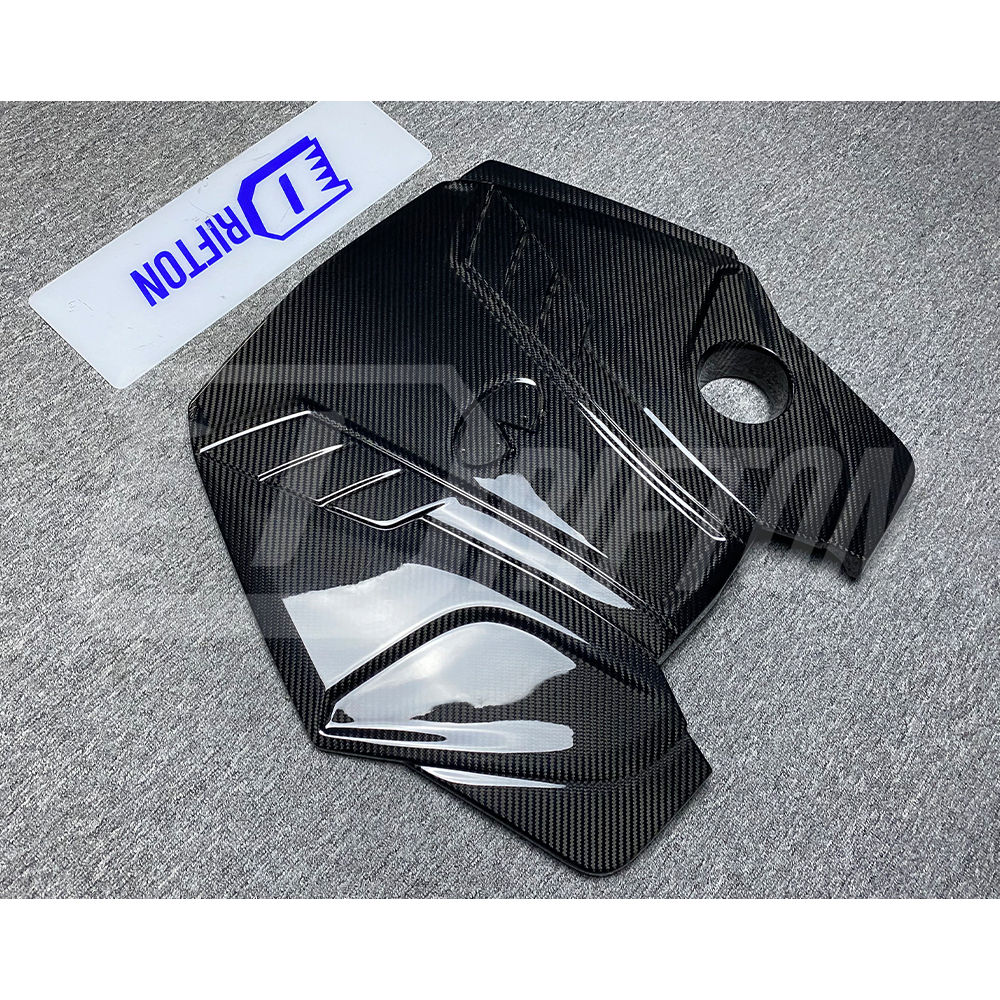 Dry Carbon Fiber Engine Cover For Infiniti Q50 3.0T 2013-2024