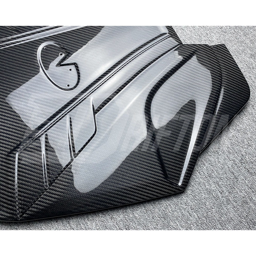 Dry Carbon Fiber Engine Cover For Infiniti Q50 3.0T 2013-2024