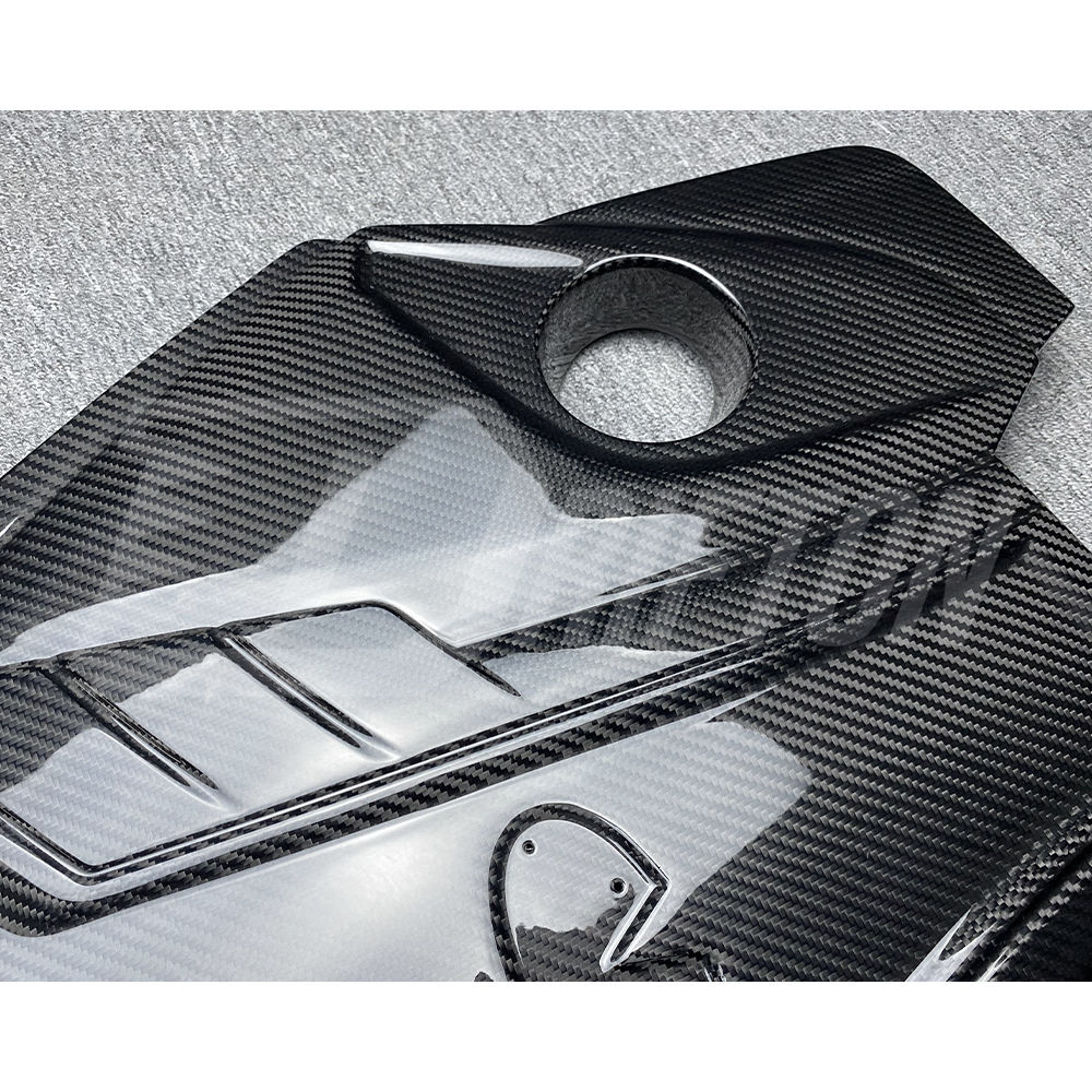Dry Carbon Fiber Engine Cover For Infiniti Q50 3.0T 2013-2024