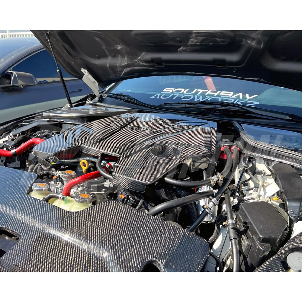 Dry Carbon Fiber Engine Cover For Infiniti Q50 3.0T 2013-2024