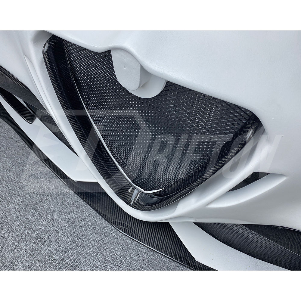 GTAM Style Half Carbon Fiber Front Bumper For Alfa Romeo Giulia 2016-2023
