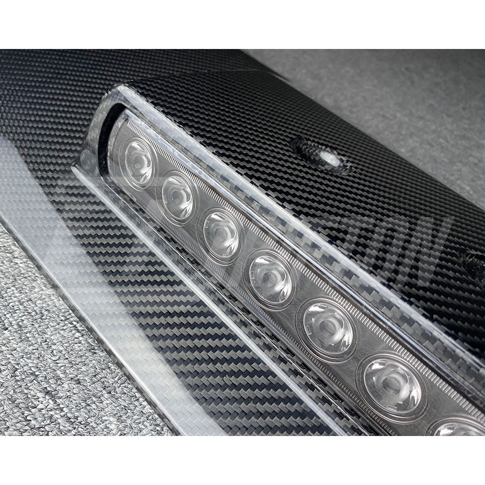 W465 BraBx G800 Style Dry Carbon Fiber Front Roof LED Light Bar Spoiler For Mercedes Benz G-Class W465 G63 AMG W465 G500 G450 G550 G580 2024-ON