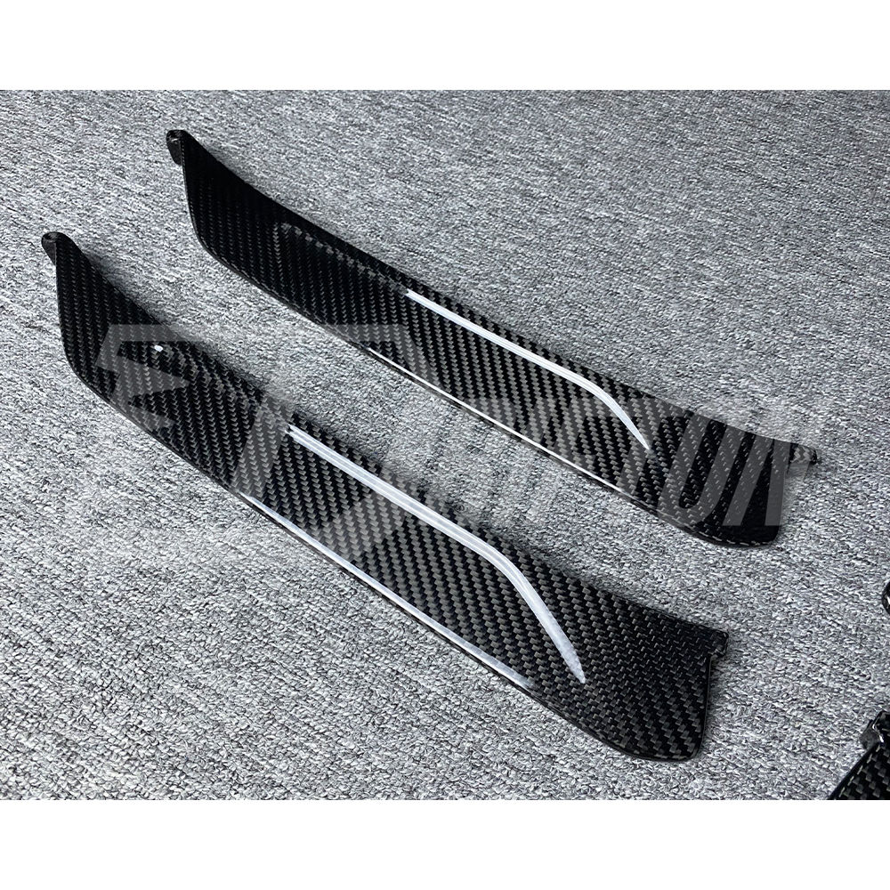 OEM Style Dry Carbon Fiber Front Bumper Side Vents Grille Trim For Porsche 911 Carrera 992.2 2024-On