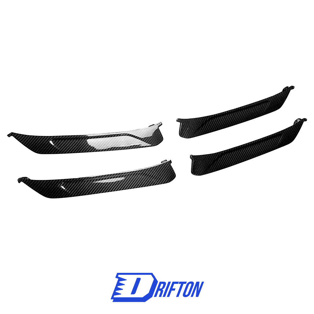 OEM Style Dry Carbon Fiber Front Bumper Side Vents Grille Trim For Porsche 911 Carrera 992.2 2024-On