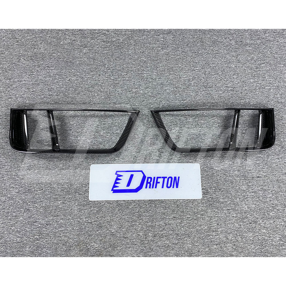 Dry Carbon Fiber Rear Bumper Grill Air Vents Cover Trims For Audi R8 2016-2019