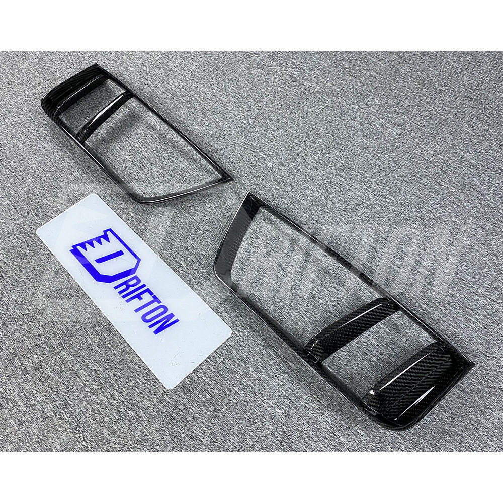 Dry Carbon Fiber Rear Bumper Grill Air Vents Cover Trims For Audi R8 2016-2019