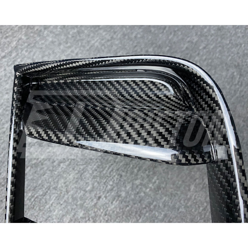 Dry Carbon Fiber Rear Bumper Grill Air Vents Cover Trims For Audi R8 2016-2019