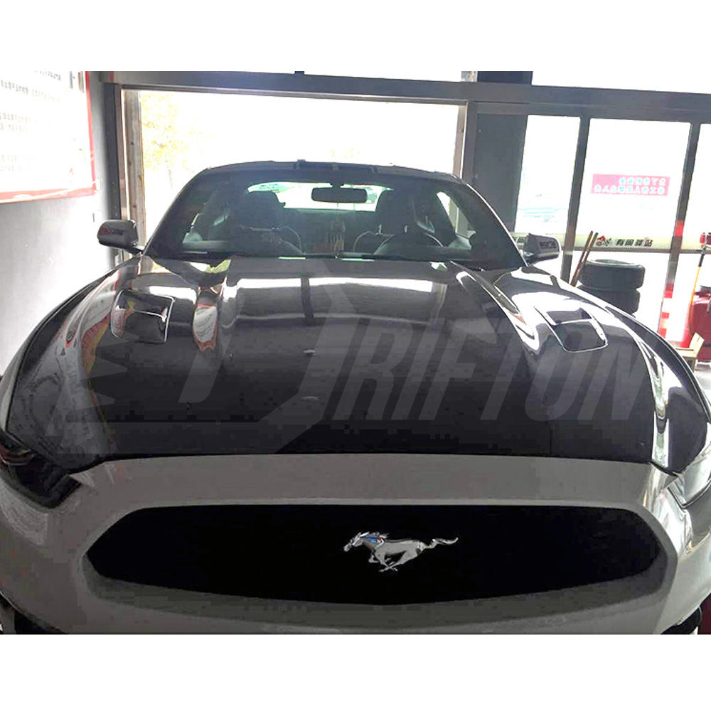 CV Style Carbon Fiber Hood For Ford Mustang Gen6 S550.1 2015-2017