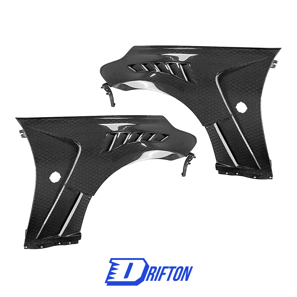 NISMO VENT Style Honeycomb Carbon Fiber Fender For Nissan 370Z Z34 2008-2019