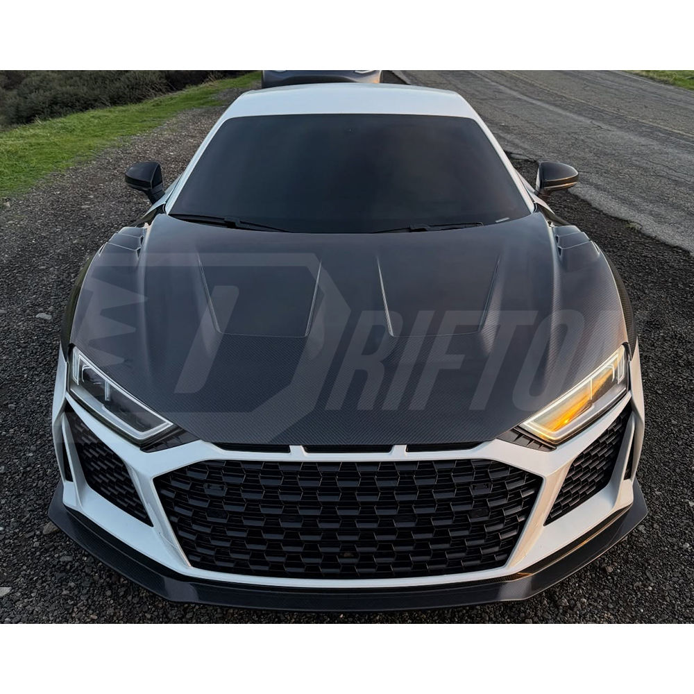 Paktechz Style Dry Carbon Fiber Hood For Audi R8 2016-2024