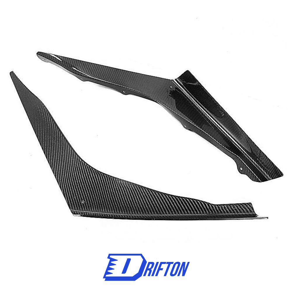 Kansai Style Carbon Fiber Front Bumper Canards For Nissan R35 GTR 2008-2016