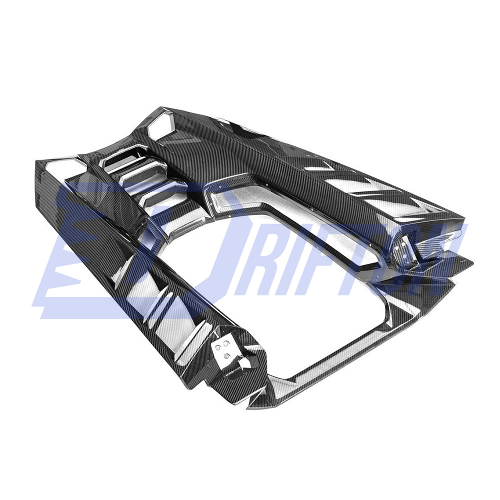 Duke Style Dry Carbon Fiber Rear Engine Cover Lid For Lamborghini Revuelto 2023-ON