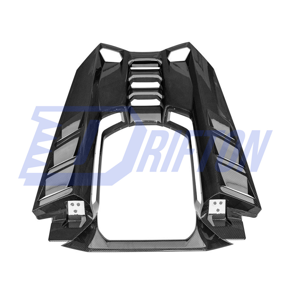 Duke Style Dry Carbon Fiber Rear Engine Cover Lid For Lamborghini Revuelto 2023-ON