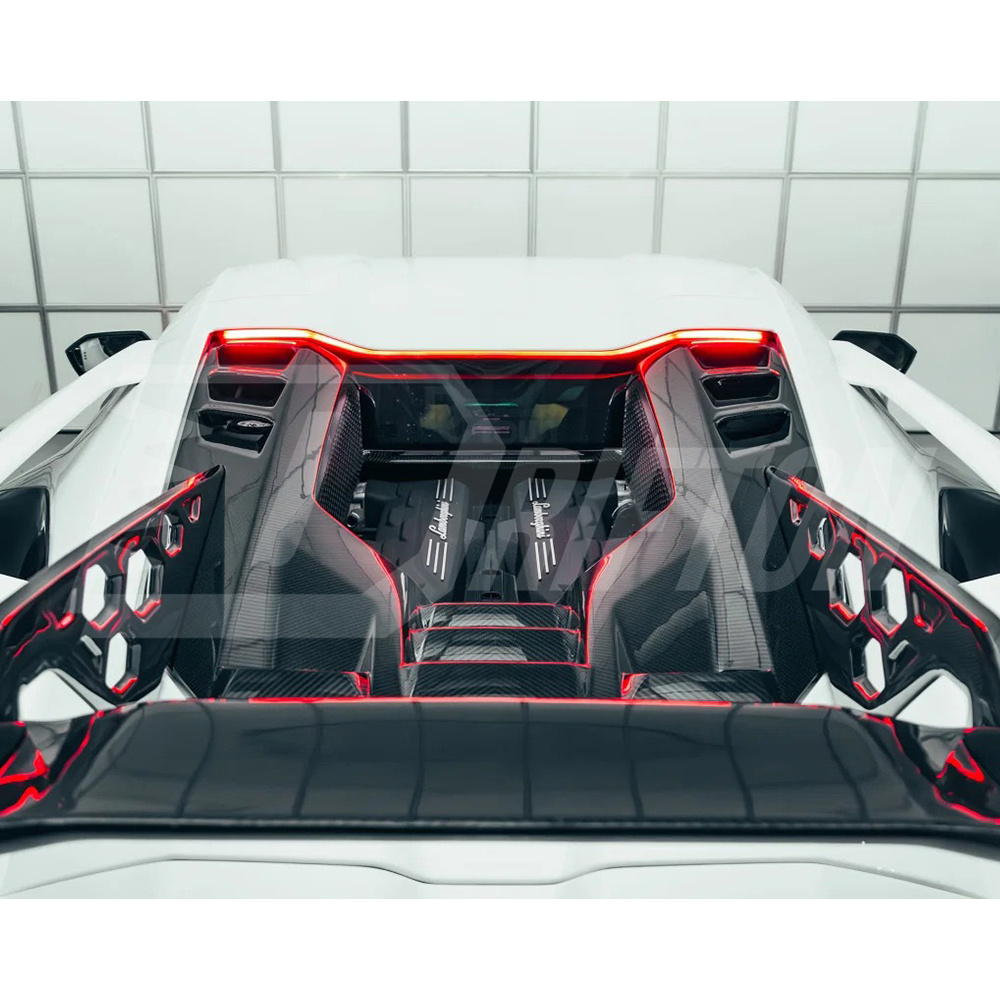 Duke Style Dry Carbon Fiber Rear Engine Cover Lid For Lamborghini Revuelto 2023-ON