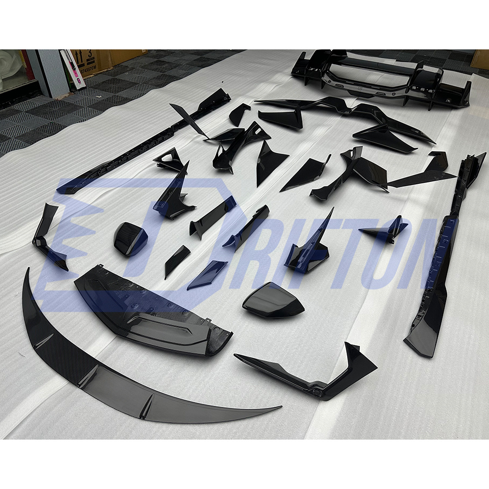 OEM Style Dry Carbon Fiber Hood Vent Cover Trim For Lamborghini Revuelto 2023-ON