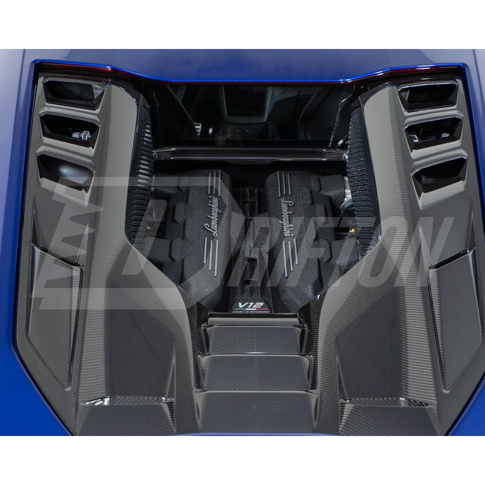 OEM Style Dry Carbon Fiber Rear Engine Lid Cover For Lamborghini Revuelto 2023-ON
