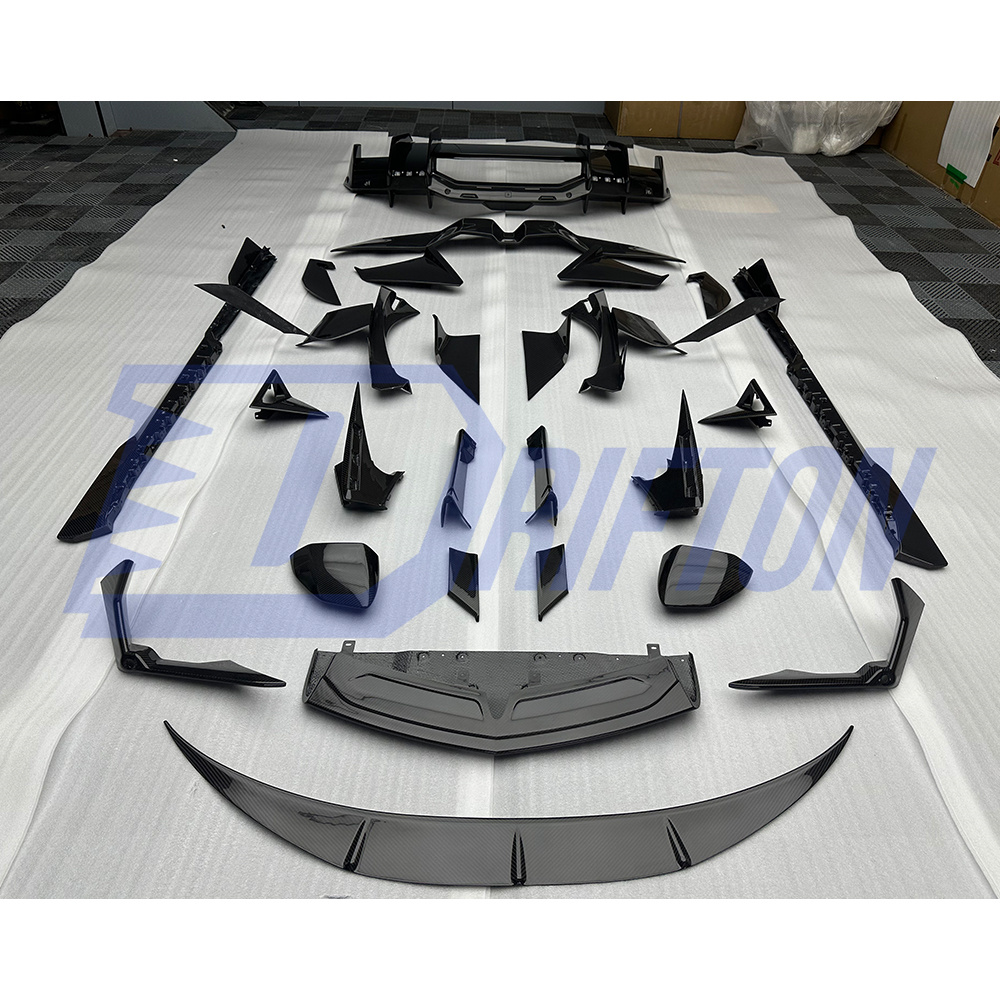 OEM Style Dry Carbon Fiber Rear Side Air Intake Vents Trim Set For Lamborghini Revuelto 2023-ON