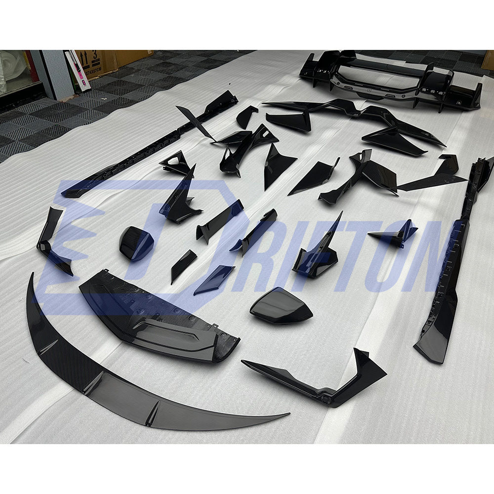 OEM Style Dry Carbon Fiber Rear Side Air Intake Vents Trim Set For Lamborghini Revuelto 2023-ON