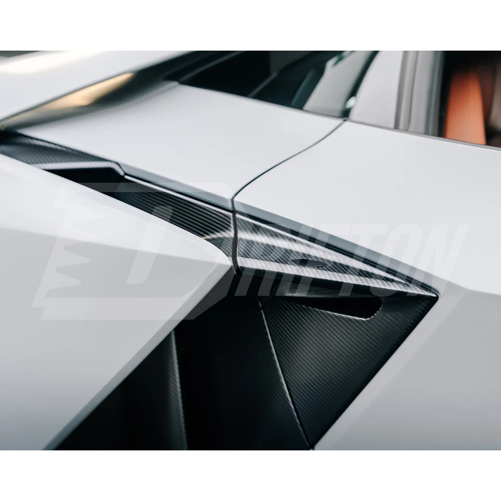 OEM Style Dry Carbon Fiber Rear Side Air Intake Vents Trim Set For Lamborghini Revuelto 2023-ON