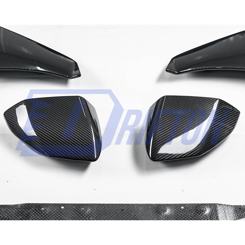 OEM Style Dry Carbon Fiber Side Mirror Cover Caps For Lamborghini Revuelto 2023-ON