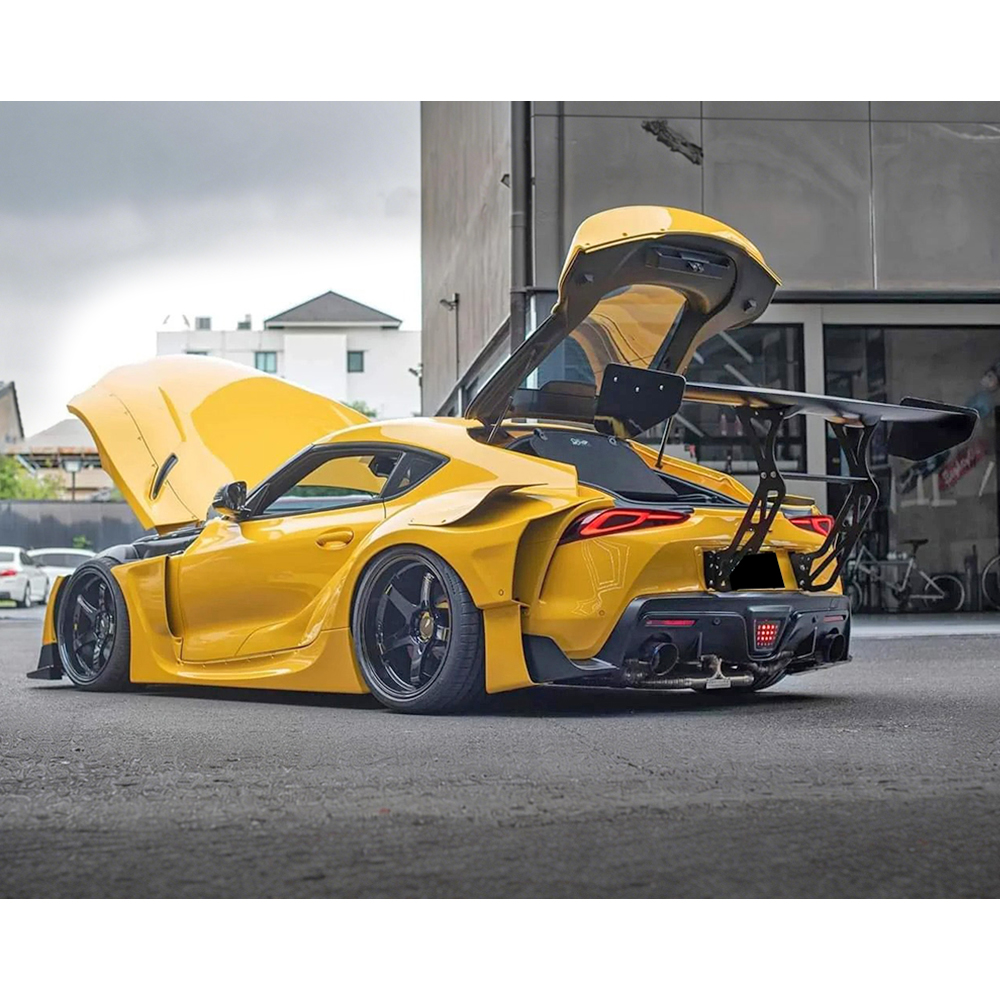 HKS Style Carbon Fiber Rear Spoiler GT Wing For Toyota Supra MK5 A90 A91 GR 2019-2024