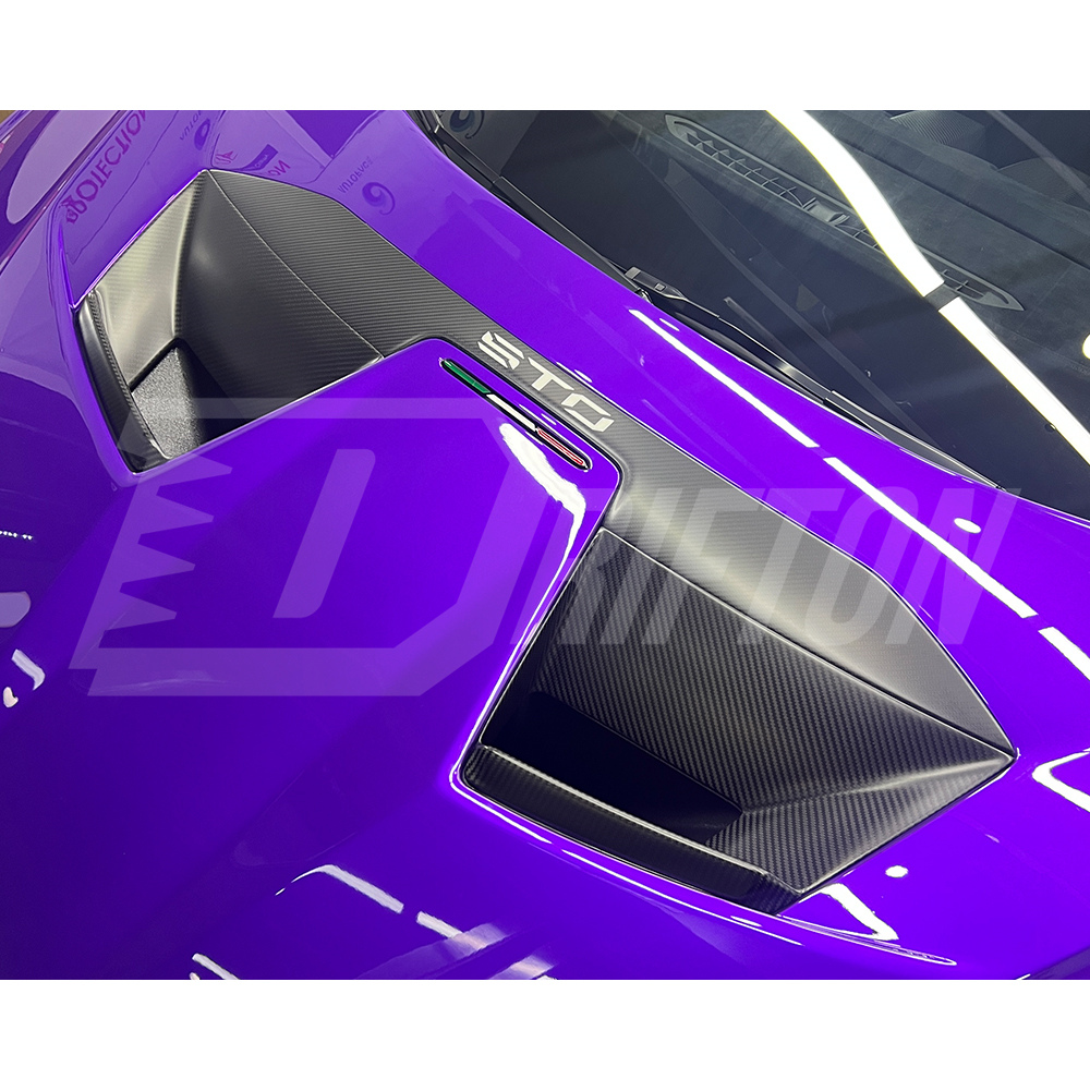 OEM Style Dry Carbon Fiber Hood Vents For Lamborghini Huracan STO 2021-2025