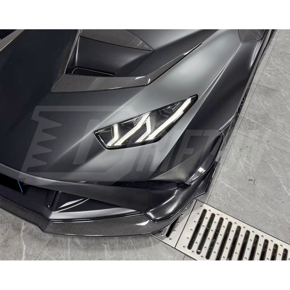 Vorsteiner Style Dry Carbon Fiber Front Bumper Canards For Lamborghini Huracan STO 2021-2025