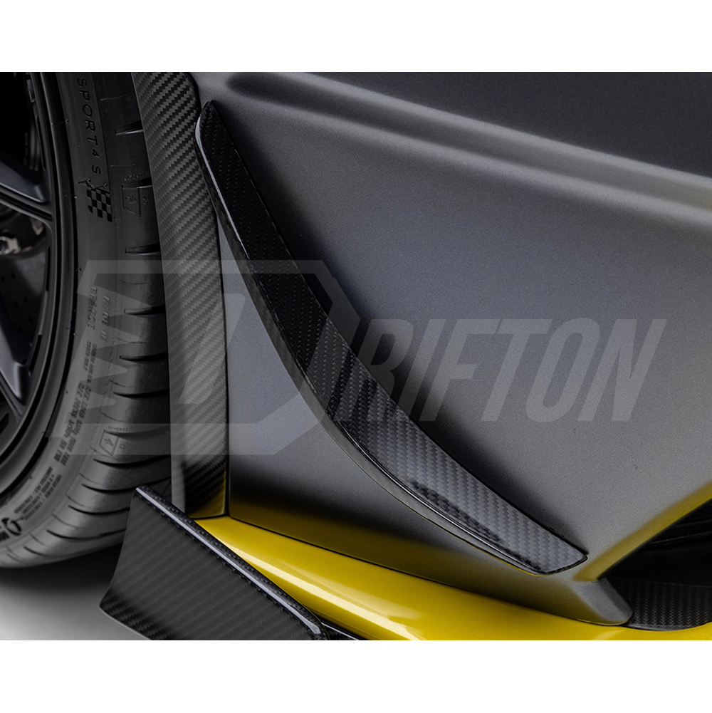 Vorsteiner Style Dry Carbon Fiber Front Bumper Canards For Lamborghini Huracan STO 2021-2025