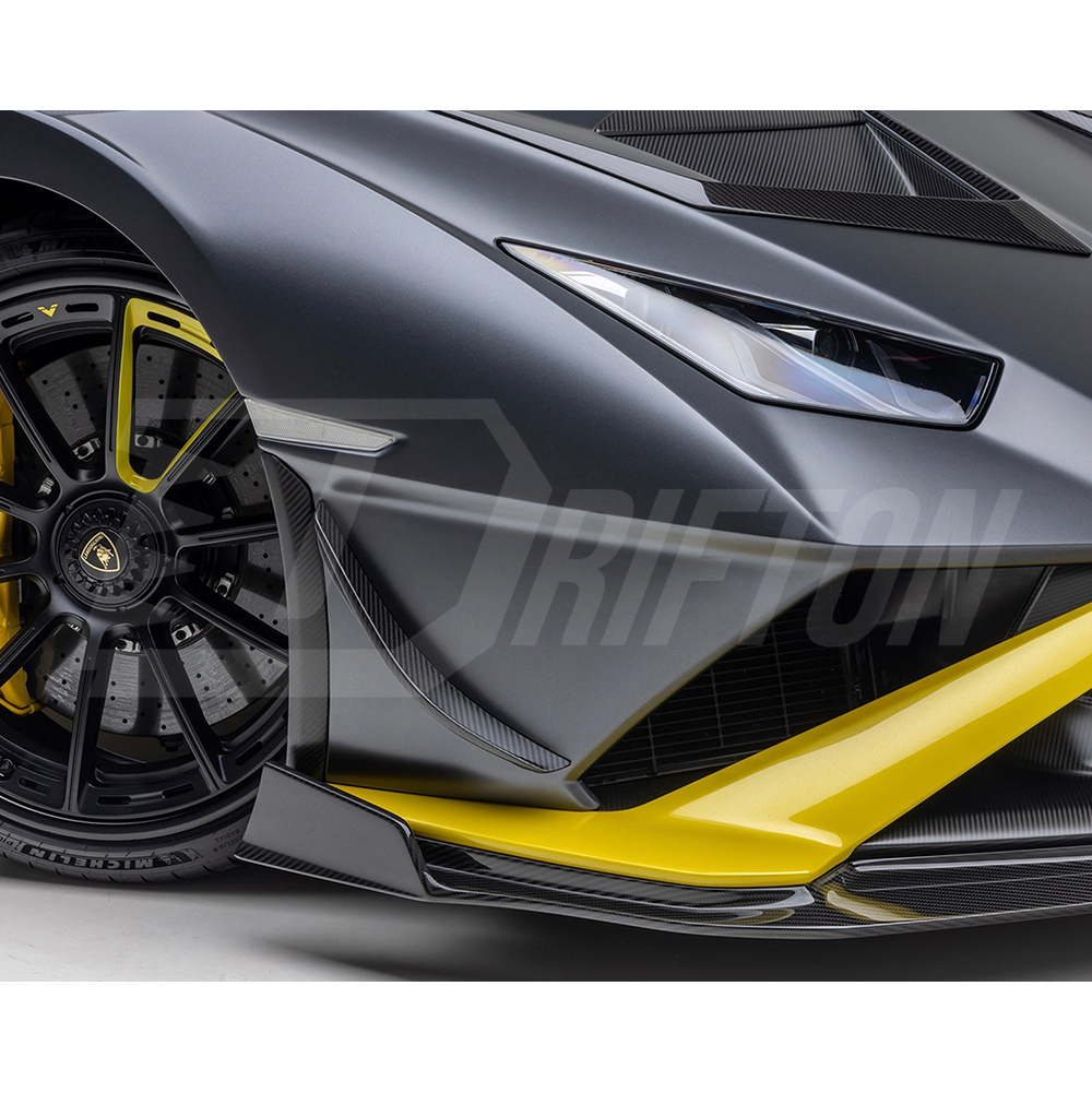 Vorsteiner Style Dry Carbon Fiber Front Bumper Canards For Lamborghini Huracan STO 2021-2025