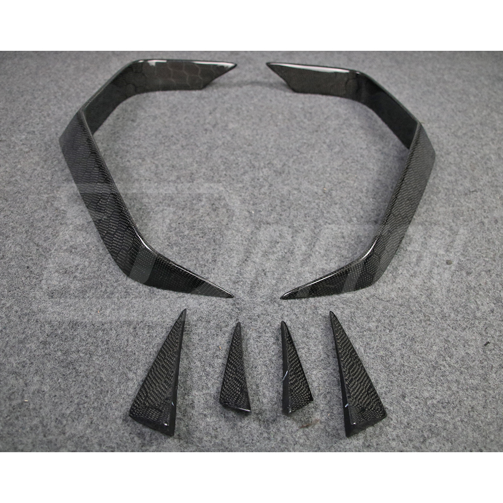 Carbon Fiber Rear Bumper C-Blades Canard Fins For Infiniti Q60 2016-2022