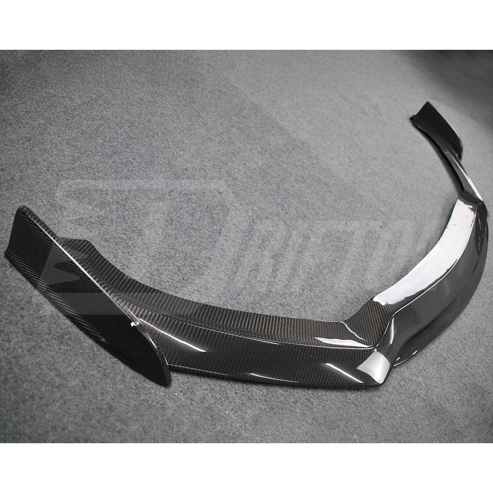 Double Deck Style Carbon Fiber Front Lip For Infiniti Q60 2016-2022