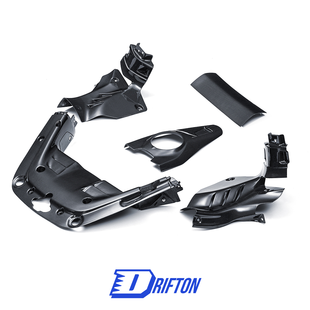 OEM Style Dry Carbon Fiber Engine Bay Compartment Set Cover Kit For Ferrari SF90 Spider