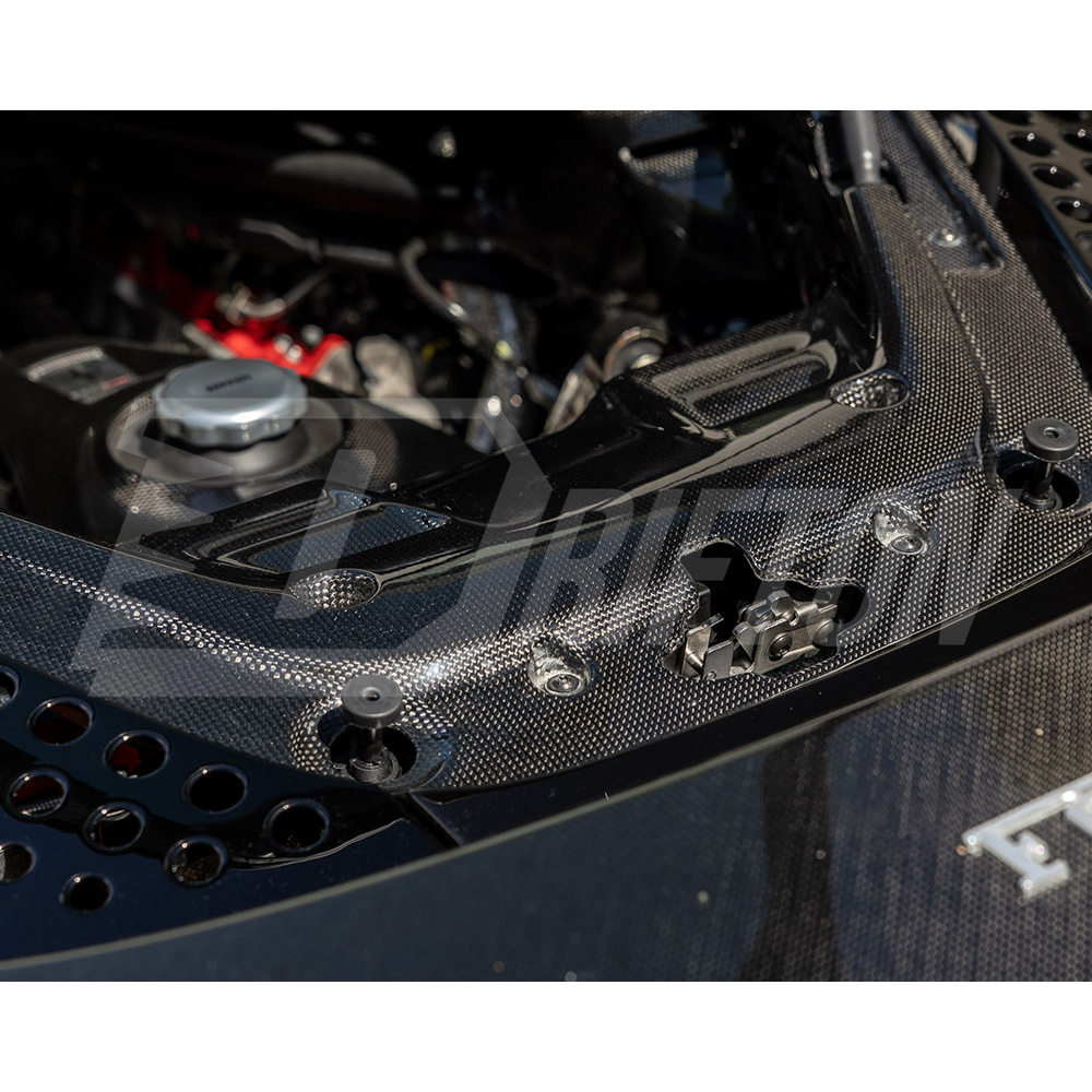 OEM Style Dry Carbon Fiber Engine Bay Compartment Set Cover Kit For Ferrari SF90 Spider