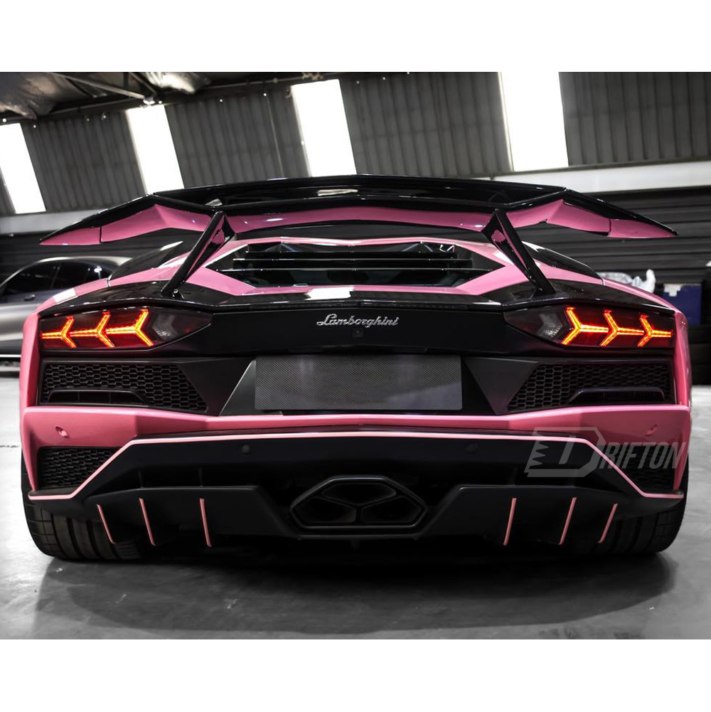 Novitec Style Dry Carbon Fiber Rear Spoiler Wing With Base Lid For Lamborghini Aventador & S & SV LP700 LP740 LP750 2011-2021