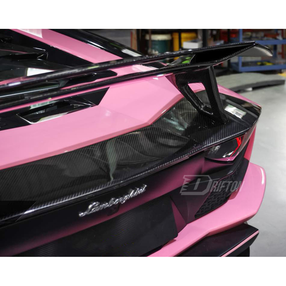 Novitec Style Dry Carbon Fiber Rear Spoiler Wing With Base Lid For Lamborghini Aventador & S & SV LP700 LP740 LP750 2011-2021
