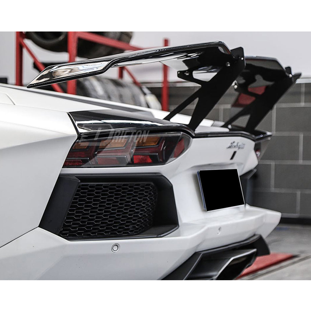 RevoZport Style Dry Carbon Fiber Rear Spoiler Wing For Lamborghini Aventador & S & SV LP700 LP740 LP750 2011-2021