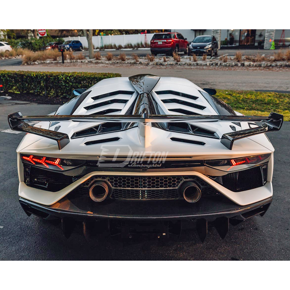 1016 Sytle Dry Carbon Fiber Roof Vent Air Scoops For Lamborghini Aventador SVJ LP770 2018-2021