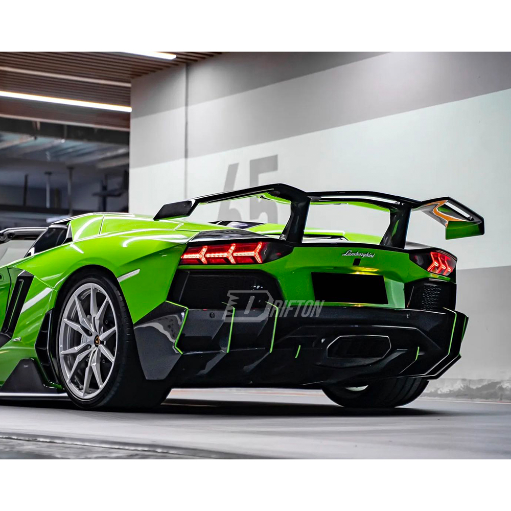 CMST Sytle Dry Carbon Fiber Rear Spoiler Wing With Base Lid For Lamborghini Aventador & S & SV LP700 LP740 LP750 2011-2021