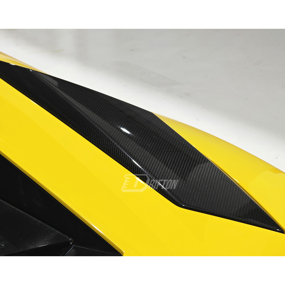 OEM Style Dry Carbon Fiber Rear Engine Side Vents Air Scoop For Lamborghini Aventador S LP740 2016-2021