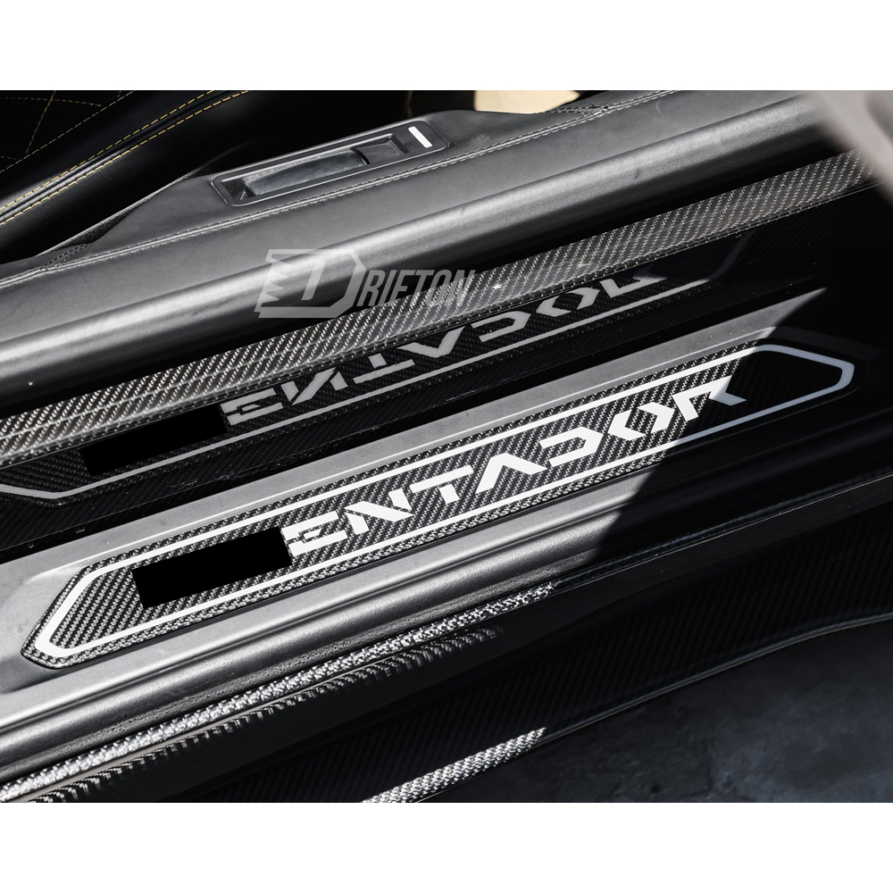 SVJ Sytle Dry Carbon Fiber Door Sills For Lamborghini Aventador LP700 2011-2015