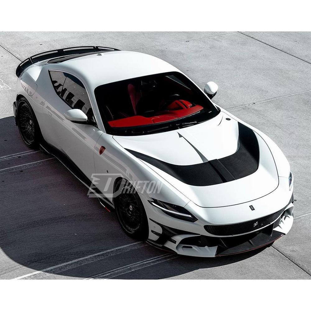 Mansory Style Partial Exposed Dry Carbon Fiber Front Bumper For Ferrari Roma 2020-2025