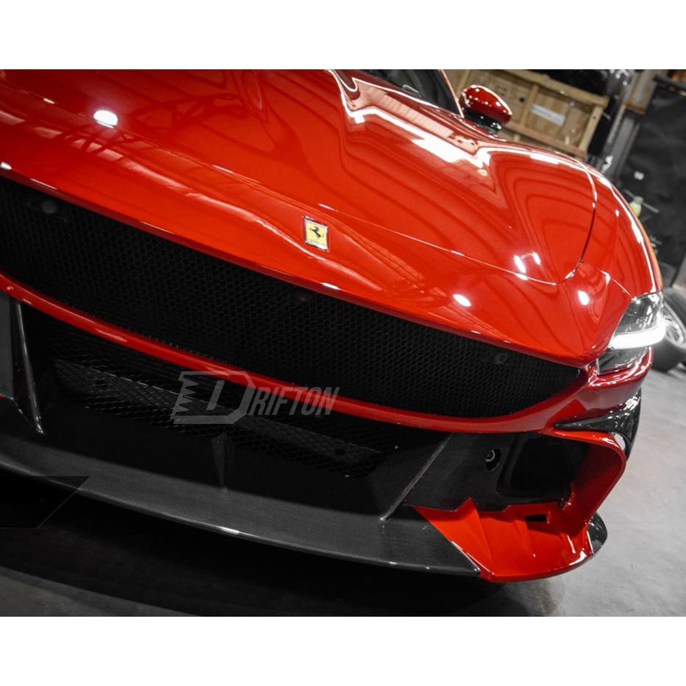 Mansory Style Partial Exposed Dry Carbon Fiber Front Bumper For Ferrari Roma 2020-2025