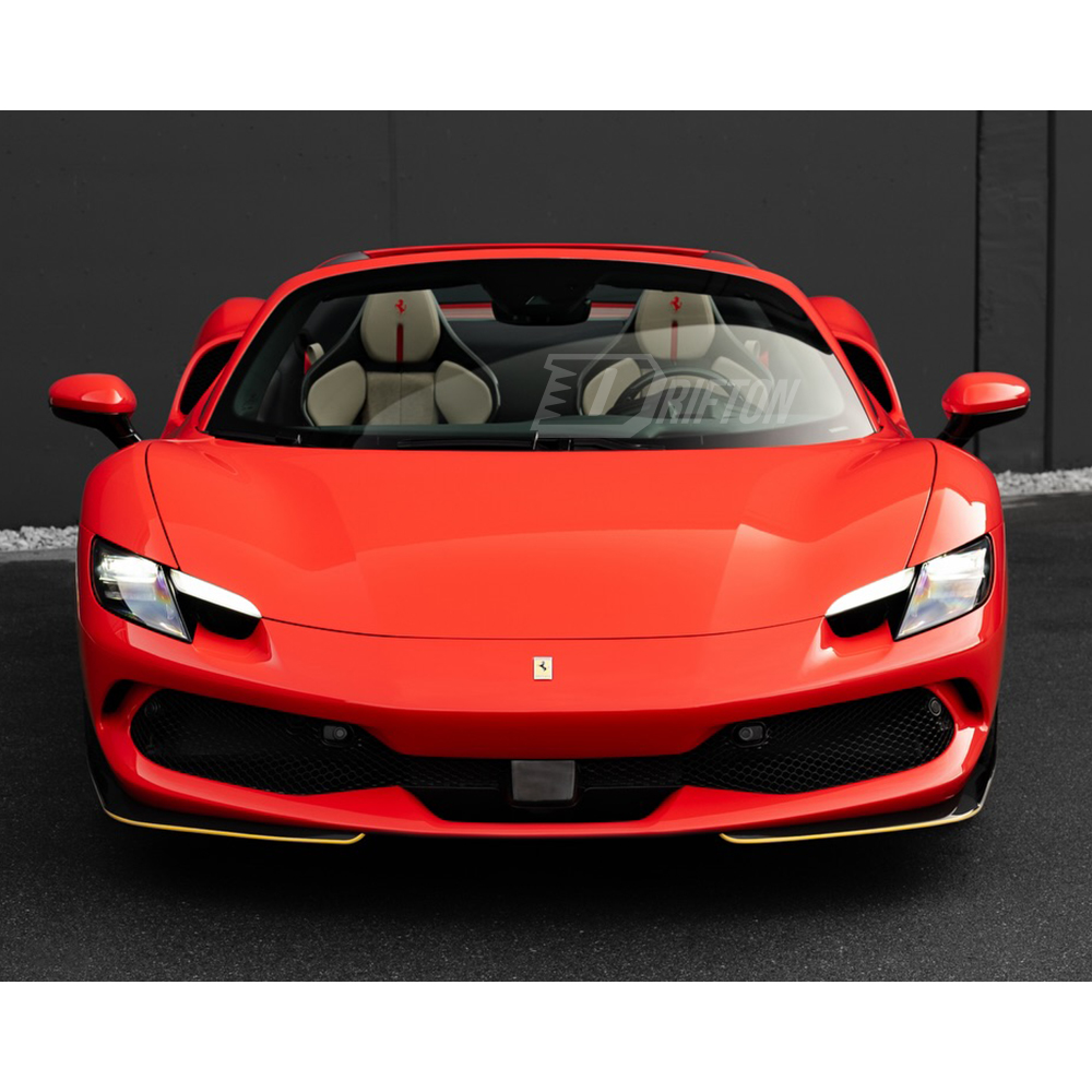 Novitec Style Dry Carbon Fiber Front Splitters Lip For Ferrari 296 GTB & GTS 2021-2025