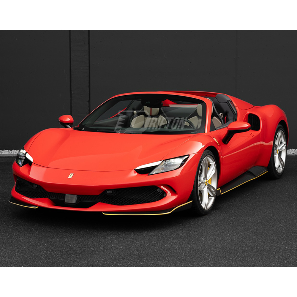 Novitec Style Dry Carbon Fiber Front Splitters Lip For Ferrari 296 GTB & GTS 2021-2025