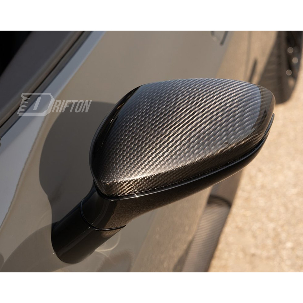 Novitec Style Dry Carbon Fiber Side Mirror Cover Caps For Ferrari 296 GTB & GTS 2021-2025