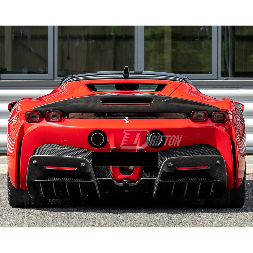 Assetto Fiorano Style Dry Carbon Fiber Style Rear Spoiler For Ferrari SF90