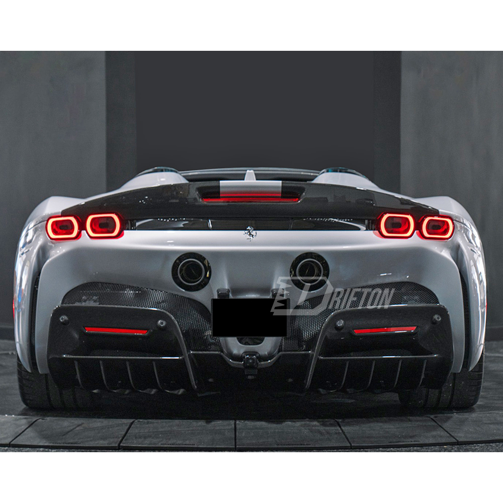 Assetto Fiorano Style Dry Carbon Fiber Style Rear Spoiler For Ferrari SF90