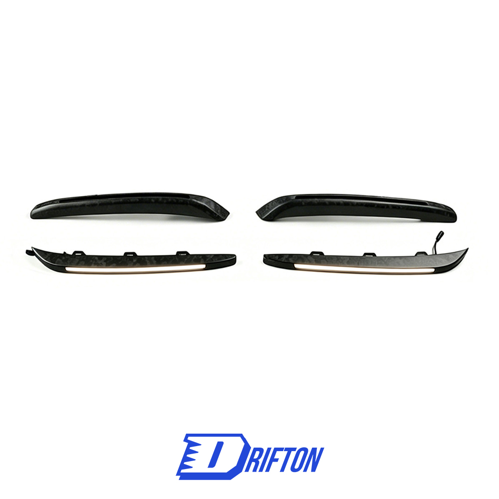 Mansory Style Dry Carbon Fiber Front DRL Daytime Running Lights Set For Rolls Royce Spectre